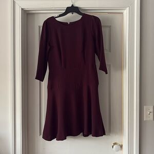 Maroon shift dress, Ann Taylor